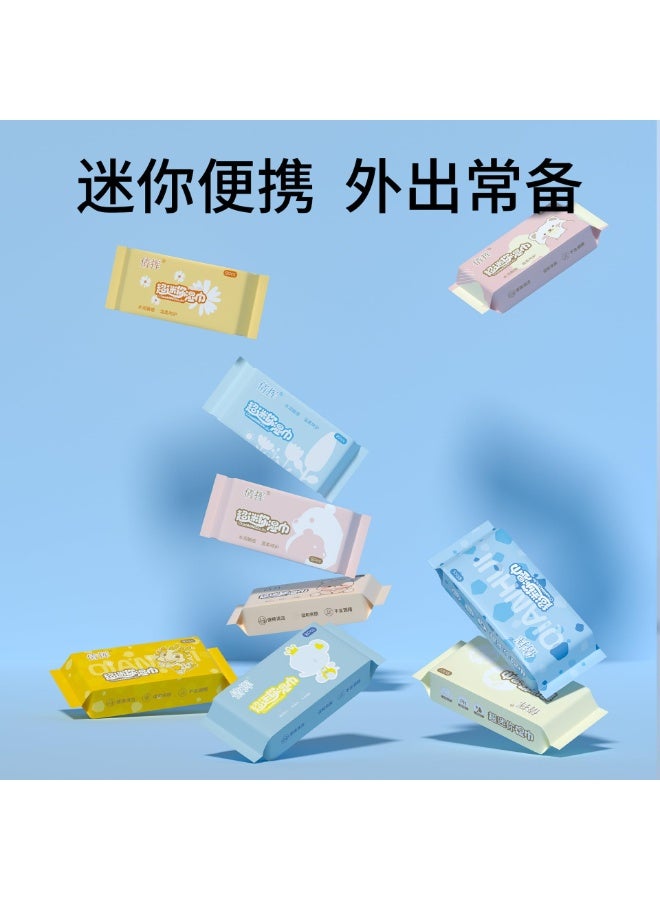 مناديل مبللة للتنظيف بحجم السفر – عبوات متعددة لطيفة على البشرة وخالية من الكحول - Image 2